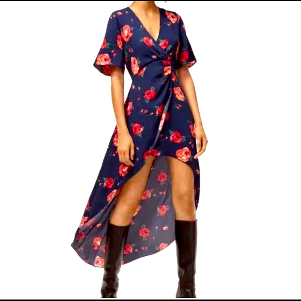 Beautiful Aritzia Babaton 00 floral wrap dress